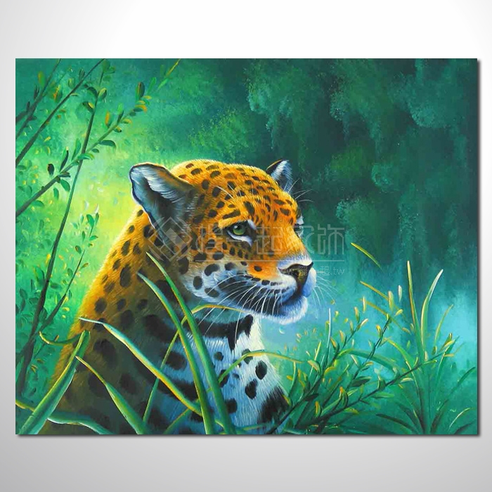 動物王國 豹子10 油畫 裝飾...