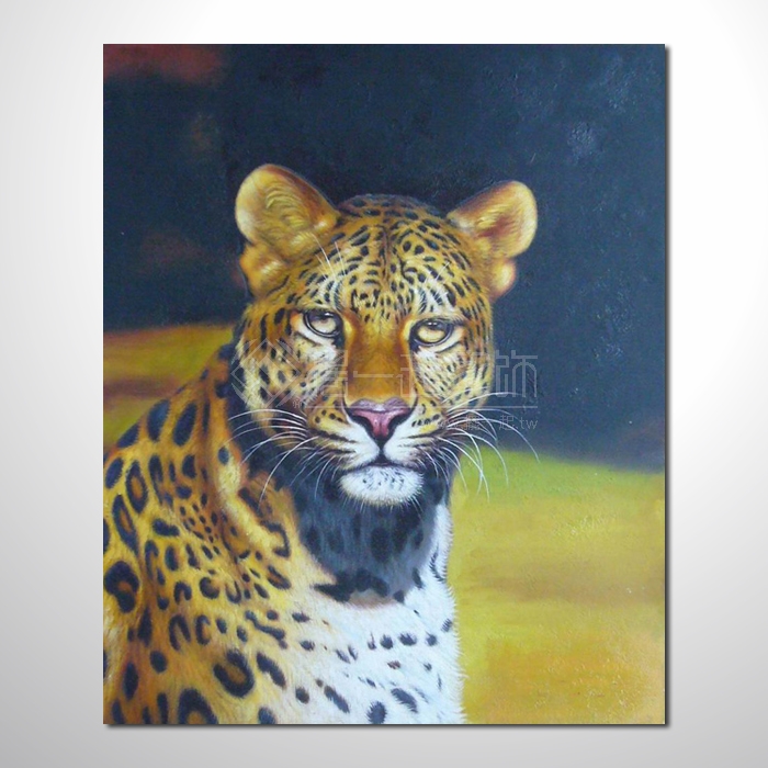 動物王國 豹子13 油畫 裝飾...