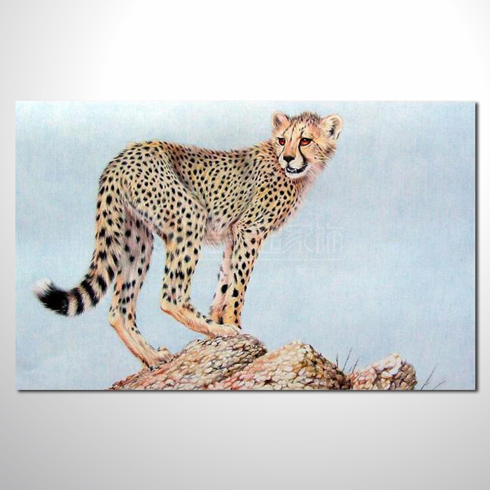 動物王國 豹子14 油畫 裝飾...