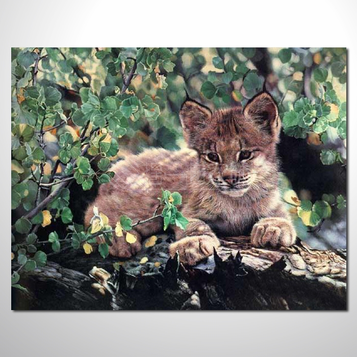 動物王國 豹子15 油畫 裝飾...