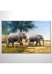 動物王國 大象10 油畫 裝飾...