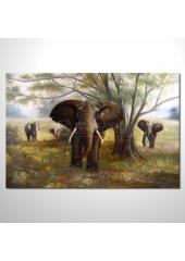 動物王國 大象13 油畫 裝飾...
