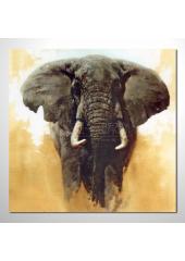 動物王國 大象19 油畫 裝飾...