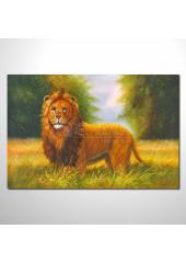 動物王國 獅子01 油畫 裝飾...