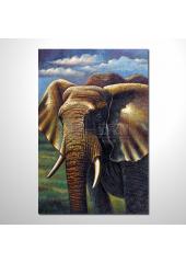 動物王國 大象22 油畫 裝飾...