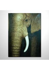 動物王國 大象24 油畫 裝飾...