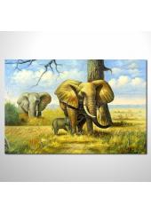 動物王國 大象03 油畫 裝飾...