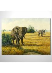 動物王國 大象06 油畫 裝飾...