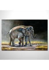 動物王國 大象09 油畫 裝飾...