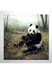 動物王國 熊猫 油畫 裝飾品 ...