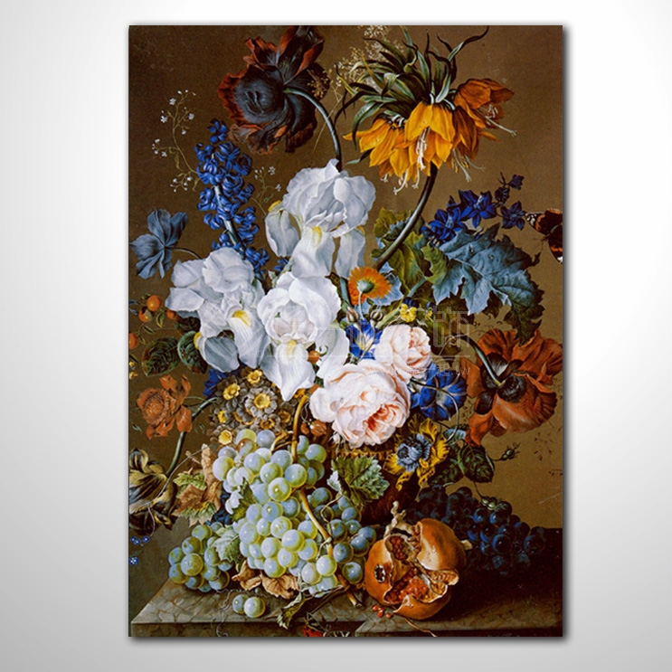 歐式古典花卉 1286 純手繪...