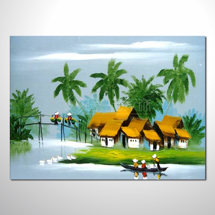 越南景106 風景 油畫 裝飾...