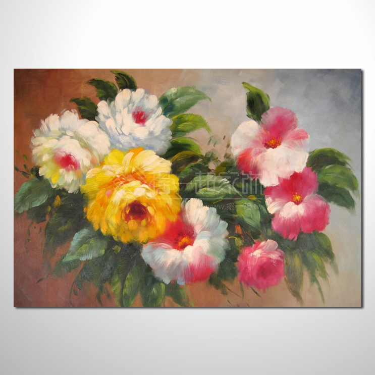 典雅單幅花卉129 花卉 油畫...