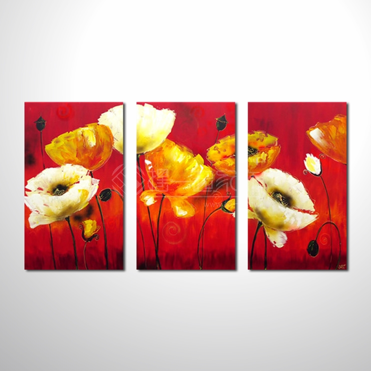 典雅3拼花卉070 油畫 裝飾...