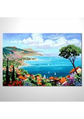 蔚藍地中海082 風景 油畫 ...