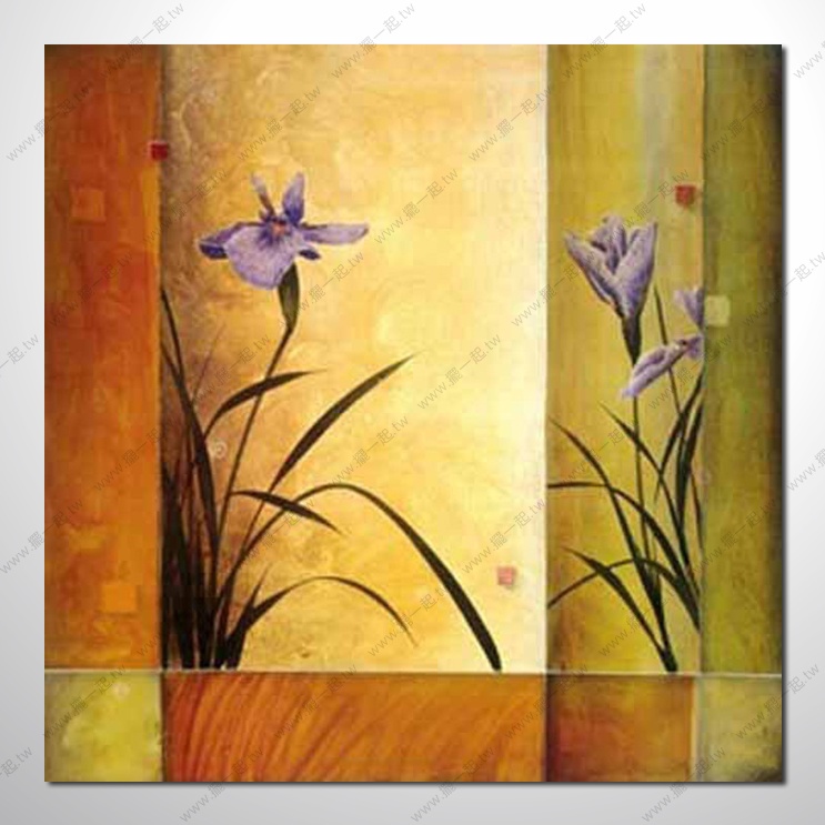 典雅單幅花卉058 油畫 裝飾...