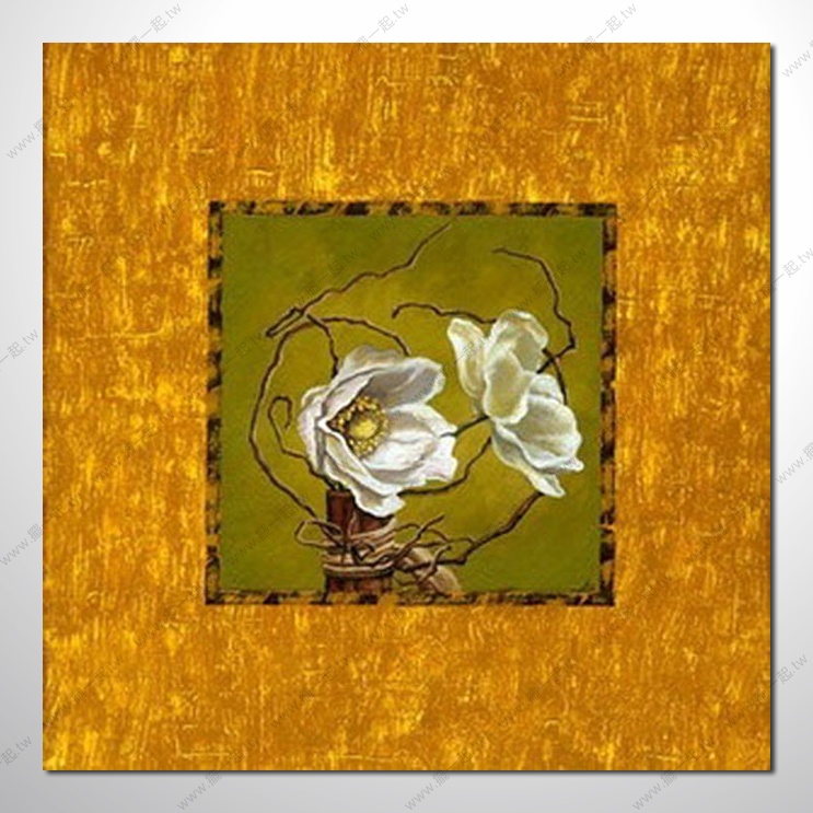 典雅單幅花卉069 油畫 裝飾...