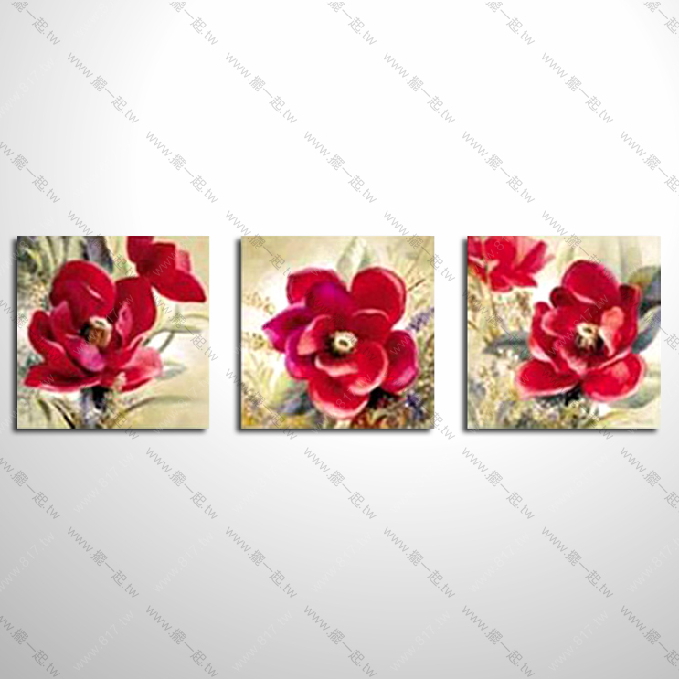 典雅3拼花卉001 油畫 裝飾...